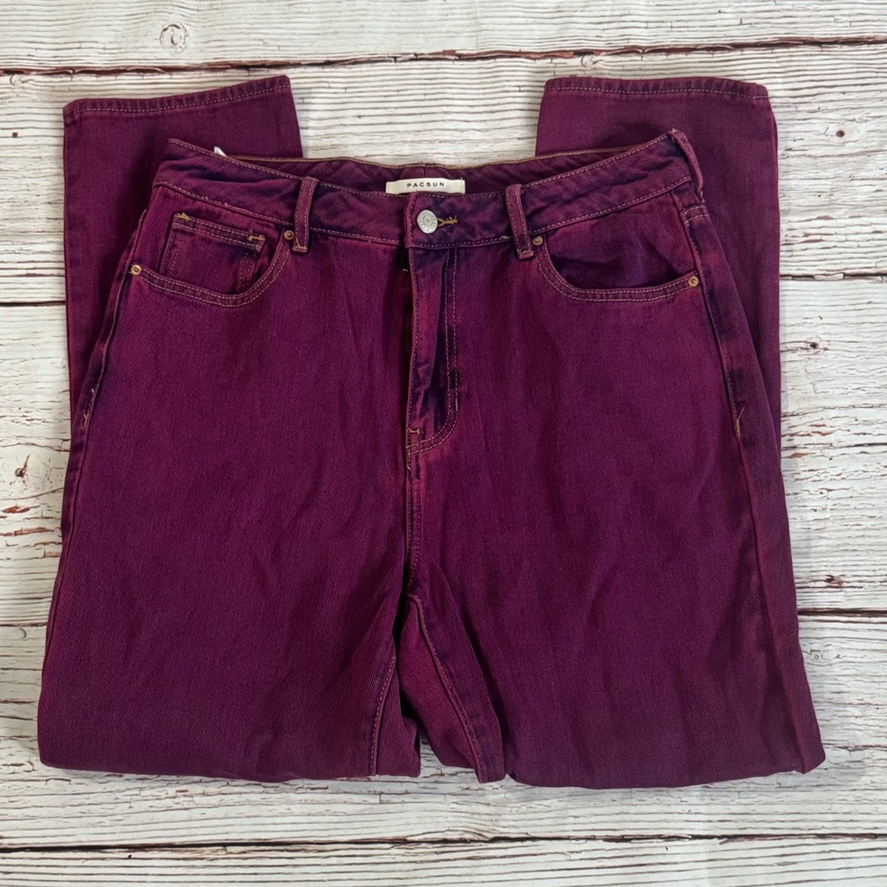 PacSun Mom Jeans in Violet Overdye Sz 28